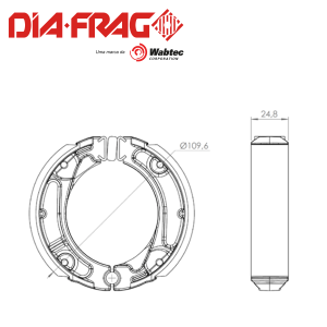 DIAFRAG BALATA FRENO JGO. HONDA CRF-230/XR-150 TRASERA