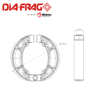 DIAFRAG BALATA FRENO JGO. HONDA CGL-125/CB-1 TRASERA