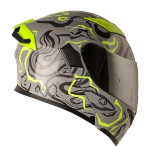 Casco Moto Hro 3400dv randomer gris Abatible Sun Visor Certificación Dot